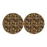 Steampunk Clock Gears Print Car Coasters