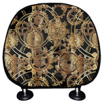 Steampunk Clock Gears Print Car Headrest Covers