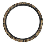 Steampunk Clock Gears Print Car Steering Wheel Cover