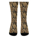 Steampunk Clock Gears Print Crew Socks