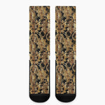 Steampunk Clock Gears Print Crew Socks