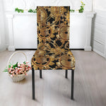 Steampunk Clock Gears Print Dining Chair Slipcover