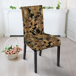Steampunk Clock Gears Print Dining Chair Slipcover