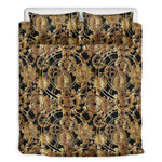 Steampunk Clock Gears Print Duvet Cover Bedding Set