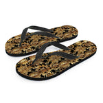 Steampunk Clock Gears Print Flip Flops