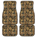 Steampunk Clock Gears Print Front and Back Car Floor Mats