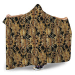 Steampunk Clock Gears Print Hooded Blanket
