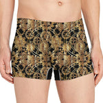 Steampunk Clock Gears Print Men's Boxer Briefs