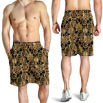 Steampunk Clock Gears Print Men's Shorts