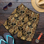 Steampunk Clock Gears Print Men's Shorts