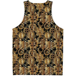 Steampunk Clock Gears Print Men's Tank Top