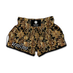 Steampunk Clock Gears Print Muay Thai Boxing Shorts