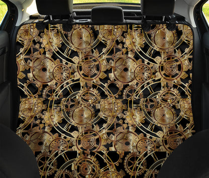 Steampunk Clock Gears Print Pet Car Back Seat Cover