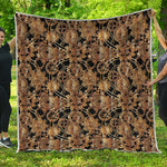 Steampunk Clock Gears Print Quilt