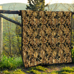 Steampunk Clock Gears Print Quilt