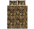 Steampunk Clock Gears Print Quilt Bed Set
