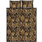 Steampunk Clock Gears Print Quilt Bed Set