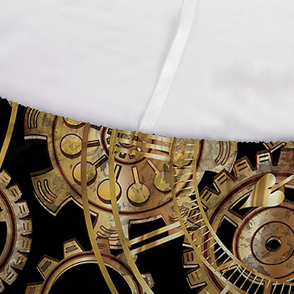 Steampunk Clock Gears Print Sofa Cover
