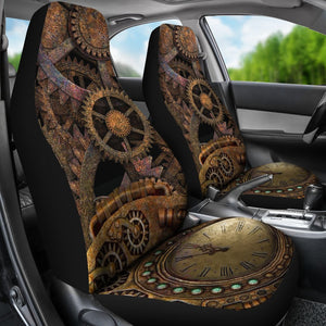 Steampunk Clockwork Universal Fit Car Seat Covers GearFrost