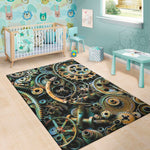 Steampunk Cogs And Gears Print Area Rug
