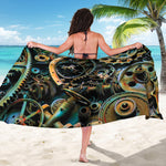 Steampunk Cogs And Gears Print Beach Sarong Wrap