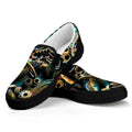 Steampunk Cogs And Gears Print Black Slip On Sneakers