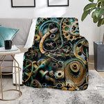 Steampunk Cogs And Gears Print Blanket