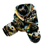 Steampunk Cogs And Gears Print Boxing Gloves