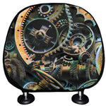 Steampunk Cogs And Gears Print Car Headrest Covers