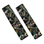 Steampunk Cogs And Gears Print Car Seat Belt Covers