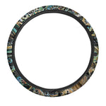 Steampunk Cogs And Gears Print Car Steering Wheel Cover