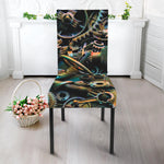 Steampunk Cogs And Gears Print Dining Chair Slipcover