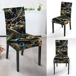 Steampunk Cogs And Gears Print Dining Chair Slipcover