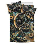 Steampunk Cogs And Gears Print Duvet Cover Bedding Set