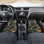 Steampunk Cogs And Gears Print Front and Back Car Floor Mats
