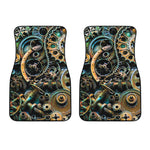 Steampunk Cogs And Gears Print Front Car Floor Mats