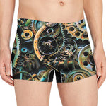 Steampunk Cogs And Gears Print Men's Boxer Briefs