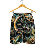 Steampunk Cogs And Gears Print Men's Shorts