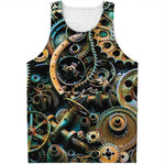 Steampunk Cogs And Gears Print Men's Tank Top