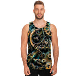 Steampunk Cogs And Gears Print Men's Tank Top