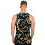 Steampunk Cogs And Gears Print Men's Tank Top