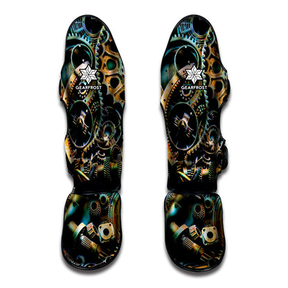 Steampunk Cogs And Gears Print Muay Thai Shin Guard