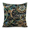 Steampunk Cogs And Gears Print Pillow Cover