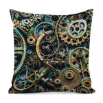 Steampunk Cogs And Gears Print Pillow Cover