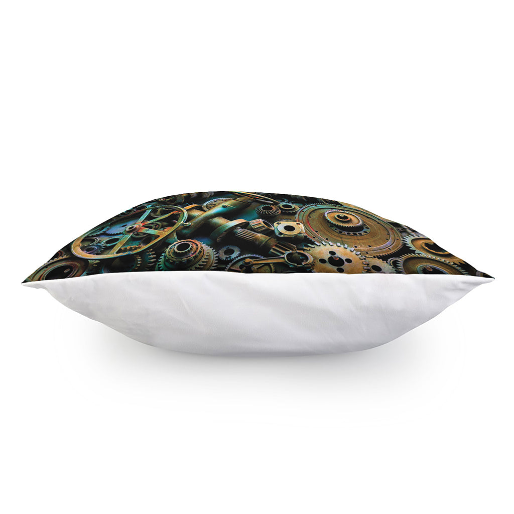 Steampunk Cogs And Gears Print Pillow Cover