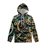 Steampunk Cogs And Gears Print Pullover Hoodie