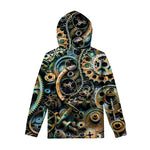 Steampunk Cogs And Gears Print Pullover Hoodie