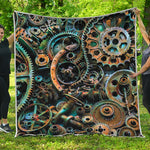 Steampunk Cogs And Gears Print Quilt