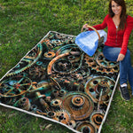 Steampunk Cogs And Gears Print Quilt