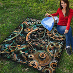 Steampunk Cogs And Gears Print Quilt